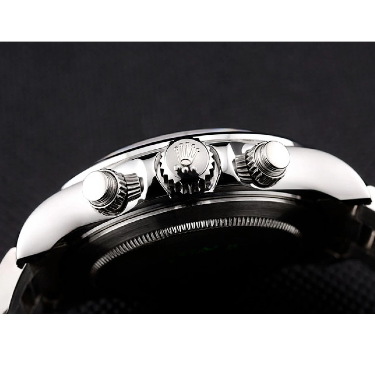 Aaa replica watch Steel 80296 Daytona Rolex Dial Swiss Stainless Black Bracelet 0608